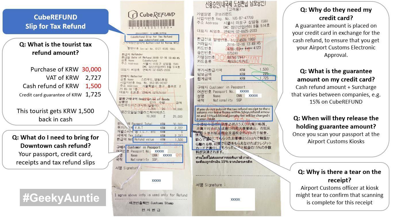 south korea tourist tax refund
